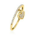 thumbnail image 2 of Pure Collection by Ross-Simons 0.20 ct. t.w. Diamond Heart Charm Ring in 14kt Yellow Gold, Women's, Adult, 2 of 6