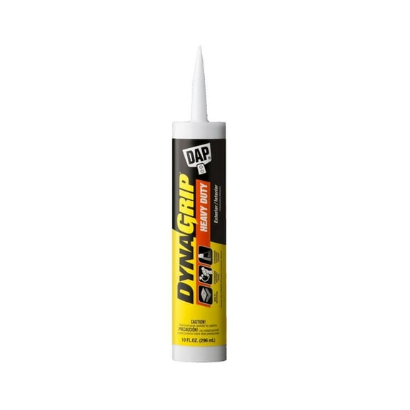 DAP DynaGrip Heavy Duty Construction Adhesive - Low Odor - 2 Pack, 10 oz, White