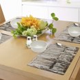 thumbnail image 4 of Ambesonne Vintage Place Mats Set of 4, Vertical Rustic Planks, Standard Size, Brown White, 4 of 6