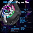 thumbnail image 6 of 2.4GHz Wireless Gaming Headset for PC/PS5/ PS4 , Bluetooth & 3.5mm Wired Gaming Headphones with Mic, 7.1 Surround Sound, 40H Battery Life, Noise Canceling Gamer Headphones for Switch, 6 of 7