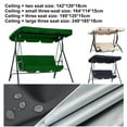 thumbnail image 5 of CHENGSI 210D Outdoor Swing Canopy Cover Waterproof Replacement Awning for Patio Furniture 2-Seater or 3-Seater Large Courtyard Sunshade Rainproof Dustproof UV Protection Easy Install, 5 of 8