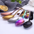 thumbnail image 6 of Thick Heavy-Weight Soup Spoons, Stainless Steel Soup Spoons, Table Spoons, Stainless Steel Hotel Buffet Kitchen Curved Handle Dessert Soup Spoon Cutlery, 6 of 8