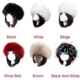 thumbnail image 5 of Bandeau pour femme en fausse fourrure - Pour l'hiver - Chaud - Rglable - Accessoire de cheveux pour l'extrieur, l'quitation, la marche, le ski - Blanc, 5 of 5