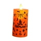 thumbnail image 2 of Vela parpadeante sin llama perfecl luces de vela de Halloween al aire libre vela de pilar LED 1 pieza 65 x 65 x 135 cm, 2 of 8