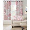 thumbnail image 2 of Coastal Coral Blackout Curtains 84 Inches Length, Pink Nautical Starfish Ocean Shell Beach Window Treatment Thermal Insulated Drapes for Bedroom Living Room 2 Panels 84x84 Inches, 2 of 8