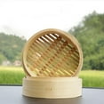 thumbnail image 4 of Kitchen Bamboo Steamer Basket Asian Food Dumpling Steamer 6.5inch Lid, 4 of 9