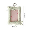 thumbnail image 3 of Lenkho Kawaii Bow Photocard Holders 3 Inch Cute Fabric Card Protector ID Badge Holders With Keychain Backpack Glamour For Students, 3 of 6