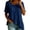 #0282-Navy, variant on Women's Sweet Edgy Asymmetrical Ruffled Crop Casual Short Sleeve Loose Summe Top