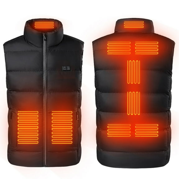OKBOP Sweaters for Men,Dual-control Nine-zone USB Heating Vest Electric Heating Jacket Clothes Heating Padded Winter Coat Cardigan Men