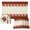 Red Brown, variant on Christmas Placemats Set of 6, Winter Xmas Poinsettia Red Green Plaid Washable Wipeable Table Mats for Dining Tables, Indoor Outdoor Kitchen Place Mats for Holiday Party Table Decor