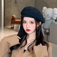 thumbnail image 2 of CoCopeaunts Spring Women Girl Beret Artist Cotton Octagonal Flat Cap Summer Beanie Hat Cap Vintage Beret Hats Solid Color Cap Hat Woman, 2 of 6