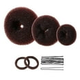 thumbnail image 1 of tamizeot Kit de Chignon Accessoires de Coiffure Haute Élasticité Fournitures Anniversaire Marron, 1 of 6
