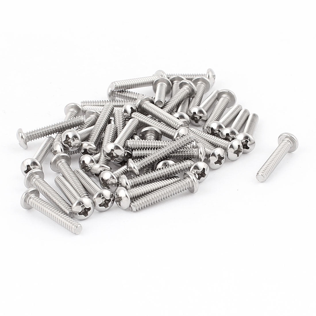 50 Pcs 632 x 3/4inch Metric Thread Stainless Steel Truss Head