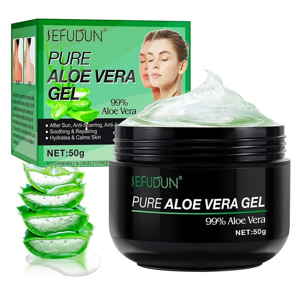Aloe Vera Gel, Pure Aloe Vera Gel, Organic 100% Natural Moisturising Cream For Face, Hair And Body, Aloe Vera Cream For Soothing And Moisturising, Sun