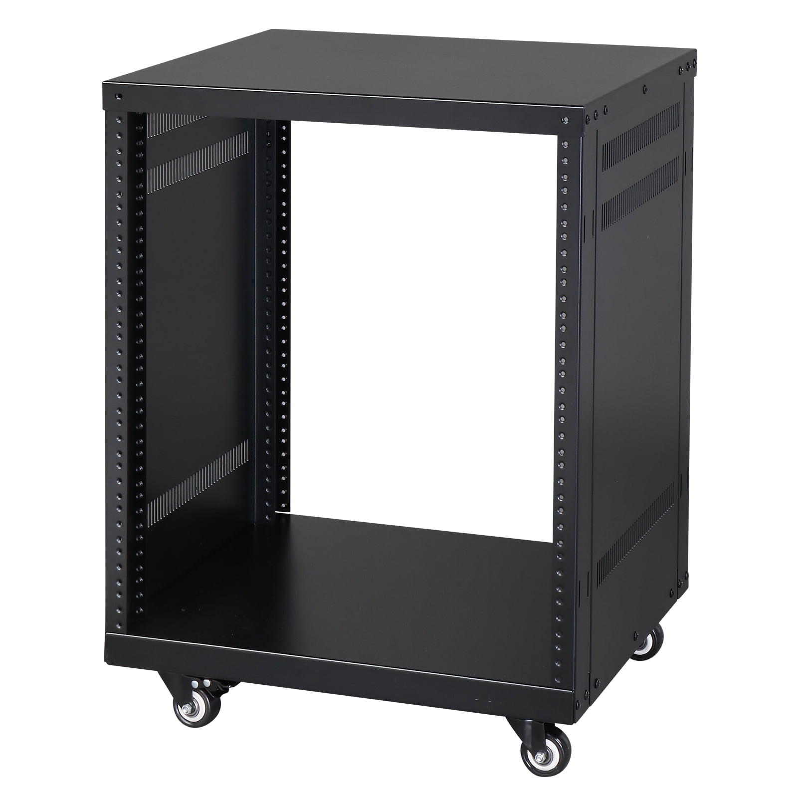 19" 12U Component Rack Cabinet DJ Equipment Cabinet for o Video Musical & IT Equipment Mounting Black