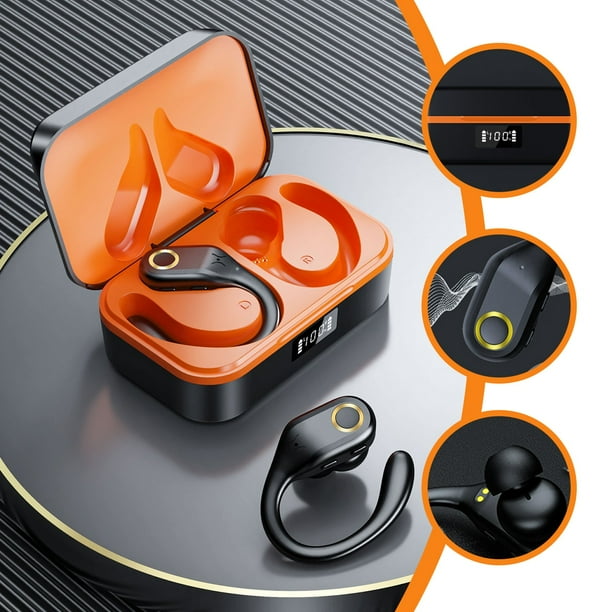 Auriculares Bluetooth, Auriculares inalámbricos, Auriculares de conducción esquelética con clip, Auriculares Bluetooth 5.3 de oído abierto, Ideales para correr, hacer deporte, andar en bicicleta y con