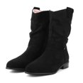 thumbnail image 2 of Botas Occidental Zippe Cortas Cómodas Gamuza Botines Mujer Antideslizantes Ligeros para Otoño Invierno Rojo, 2 of 9