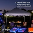thumbnail image 3 of Brightz 40’ x 10’ White Outdoor Canopy, Battery Powered LED Light Rope, 3 of 3