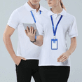 thumbnail image 5 of DHFJKG Polo Shirts For Men Women Workwear Uniform Summer Breathable Solid Color Short Sleeve Lapel Shirt Basic Top, 5 of 6