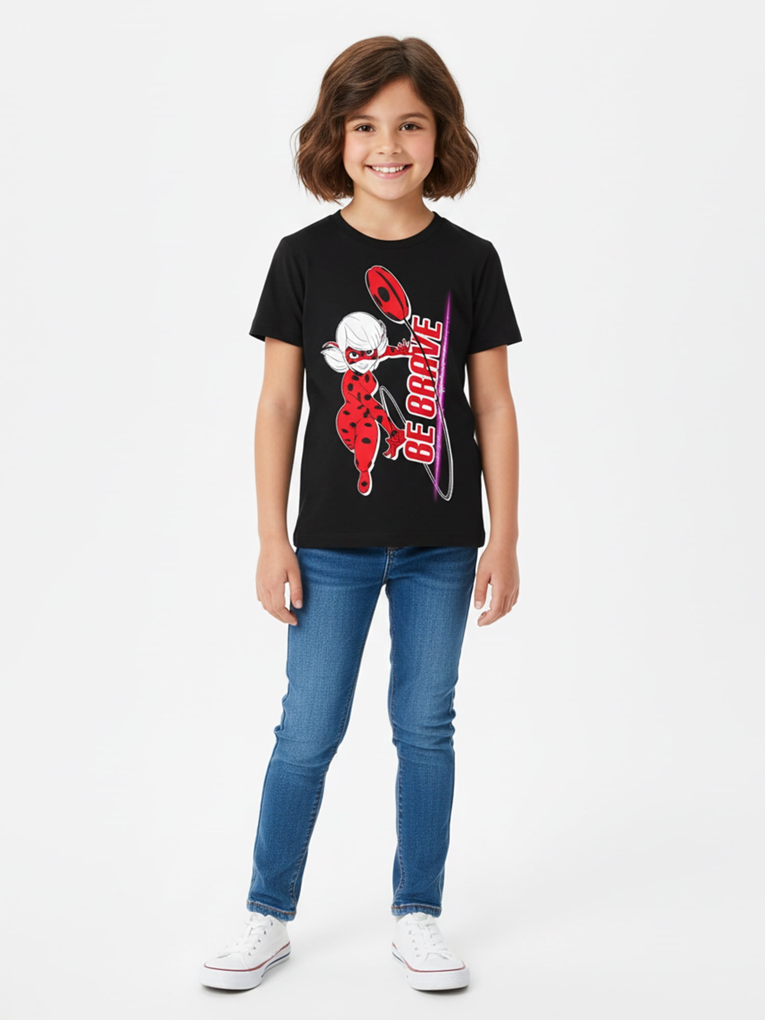 Miraculous Ladybug Girls Short Sleeve Graphic T-Shirt, Sizes 4-16