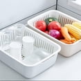 thumbnail image 6 of Walmart Pallets! Double-Layer Draining Basket, Plastic Fruits Vegetable Washing Basket, Food Storage Basket Multi-Layer Stackable Vegetable Sinks Wash Drain Basket for Kitchen Liquidation Pallets, 6 of 6
