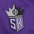thumbnail image 5 of Men's Mitchell & Ness Purple Sacramento Kings Hardwood Classics Nights Team Leader Satin Full-Zip Jacket, 5 of 7