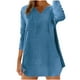 thumbnail image 1 of Vestidos Casuales Para Mujer, Blusas De Mujer De Moda Camisetas sueltas de verano con cuello en V y manga corta para mujer, 1 of 5
