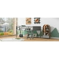 thumbnail image 3 of Kacho Full Loft Bed, Full Size Wood Low Loft Bed with Ladder, ladder can be placed on the left or right, No Box Spring Needed, Easy Assembly, Noise Free, Gray, 3 of 10
