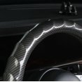 thumbnail image 2 of Carbon Fiber Leather Steering Wheel Cover Anti-Slip Soft Padded Auto Steering Wheel Protector 15 Inch 38 cm Universal Car Interior Accessories, Gray, 2 of 5