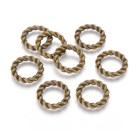 Tibetan Style Linking Rings Circle Frames Cadmium Free Nickel Free Lead Free Bronze 19x2mm