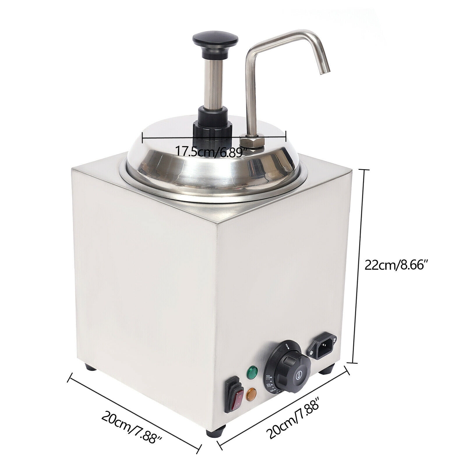VEVOR Electric Cheese Dispenser with Pump 2.3 x 2 qt. Commercial Hot Fudge  Warmer Stainless Steel Heated Pump Dispenser DRNZBBXG2X25M0AWDV1 - The Home  Depot