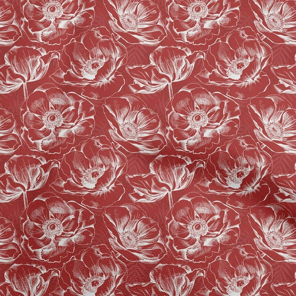 oneOone Cotton Flex Maroon Fabric Floral Sewing Fabric By The Yard Printed Diy Clothing Sewing Supplies 40 Inch Wide