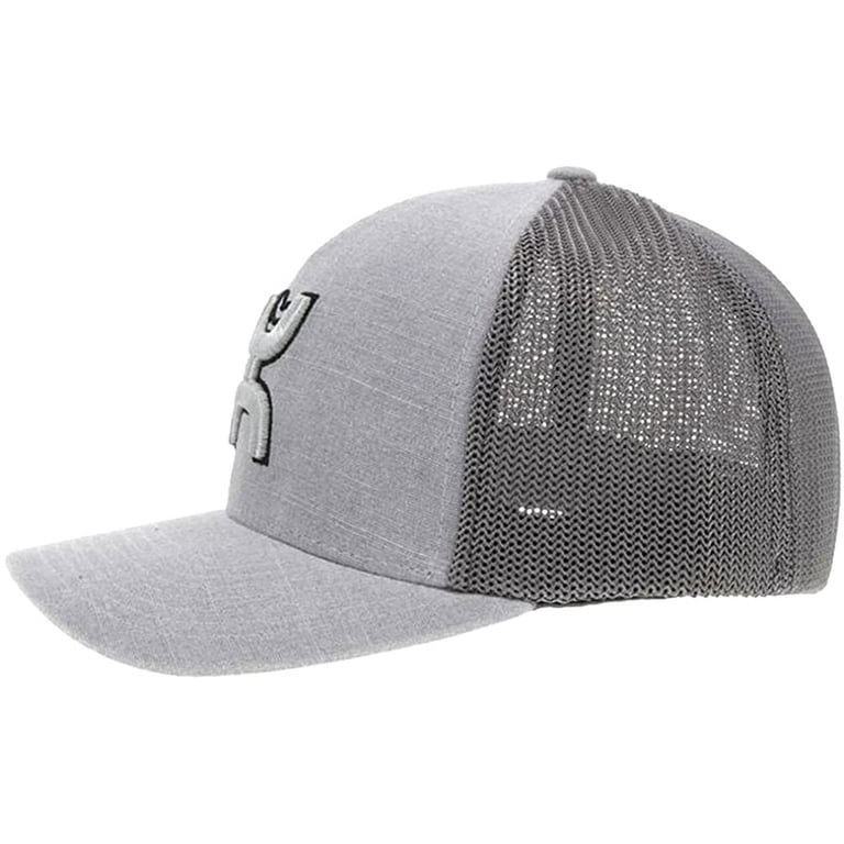 Hooey Mens Coach Flex Fit Mesh Back Baseball Cap Hat, Grey (Small/Medium)