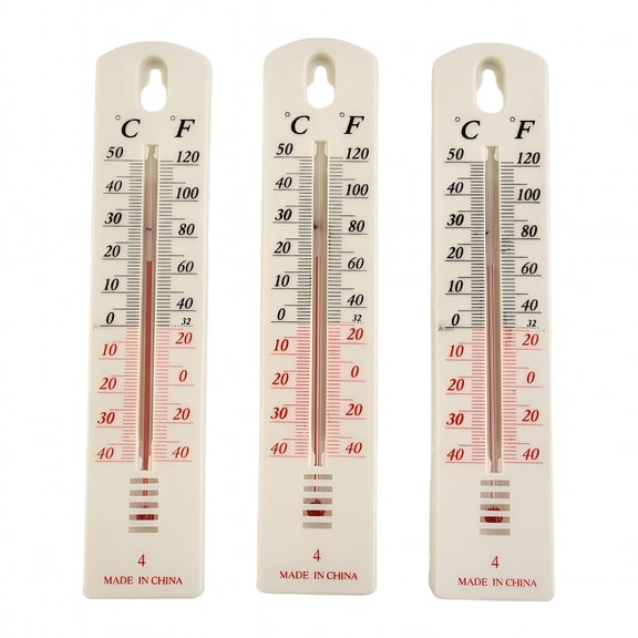 GJX For Basement Thermometer Plastic White Dual Temperature Readings Easy To Install