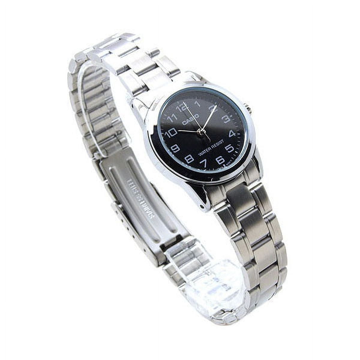 Casio Women's Analog Quartz Water Resistant Stainless Steel Silver Watch LTPV001D-1B