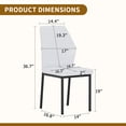 thumbnail image 3 of Dining Chairs Set of 6, Paproos Fabric Upholstered Dining Chairs, Mid Century Accent Chair Side Chair with High Backrest and Metal Legs, Dining Kitchen Living Room, 3 of 8