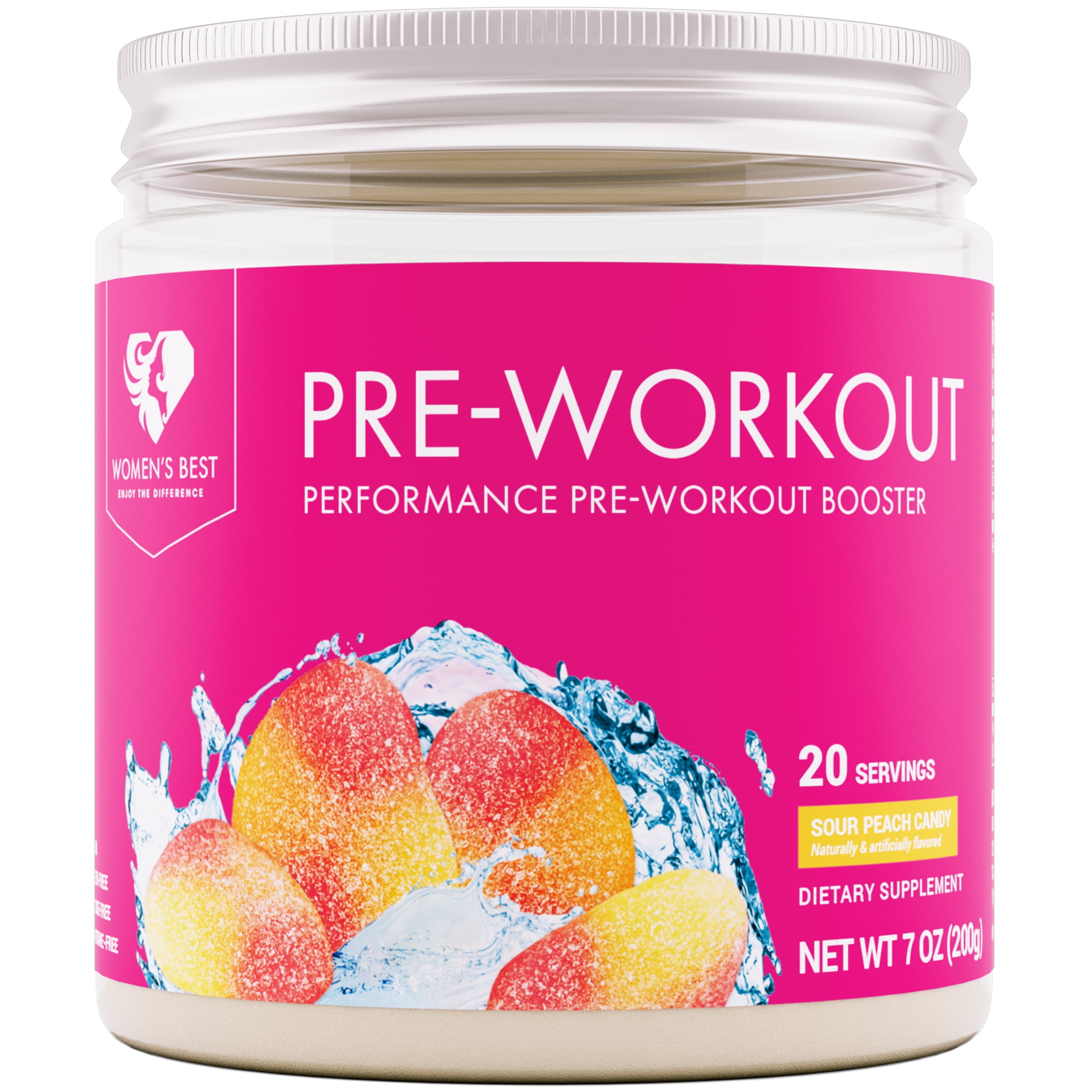 Women s Best Pre Workout Booster Powder Sour Peach Candy 200g 7 Oz 