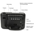 thumbnail image 5 of Dosaele Projection Digital Weather LCD Snooze Alarm Clock Projector Color Display LED Backlight Black, 5 of 8