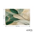 thumbnail image 4 of Amarainy Elegant Leaf Pattern Linen Table Mats Set of 4 for Home Kitchen Table Decor 12x18 inch, 4 of 5