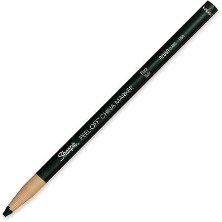 Sharpie Peel-Off China Markers, Black, Dozen