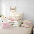 thumbnail image 5 of Homewish Pink Yellow Rose Bedding Comforter Set 7pcs, Spring Garden Flower King Bedding Sets, Simple French Style Reversible Bed Sheets, Luxury Bedroom Decor, 5 of 7
