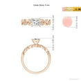 thumbnail image 4 of ANGARA Natural Princess-Cut Diamond Ring with Scrollwork in 14K Rose Gold for Women (Size-5mm| Color-H| Clarity-SI2) | April Birthstone, Anniversary, Jewelry Gift for Women | Natural Diamond Ring, 4 of 9