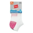 thumbnail image 4 of Hanes X-Temp Women's No Show Socks, 6-Pairs White/Assorted Stripes 5-9, 4 of 6