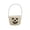 White, variant on Spooky Candy Basket for Holiday Sweets, Halloween Pumpkin Bucket Tote with Sturdy Handle, Jack O Lantern Face Decorative Toy Storage Bin for Festival Party Favors Treats Collecting, 1Pc