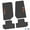 Black w/ Orange & White insert, variant on Flextread Floor Mats for 07-13 Jeep Wrangler JK 2-Door - Mopar Licensed Factory Fit - Black w/ Jeep Peace Sign Insert - 100% Made in USA