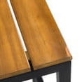 thumbnail image 4 of GDF Studio Arath Outdoor Modern Industrial Acacia Wood 5 Piece Bar Set, Teak and Black, 4 of 5