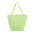 thumbnail image 4 of Bolsa de playa de malla grande y plegable para compras de comestibles, vacaciones y camping. Amarillo, 4 of 8