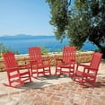 thumbnail image 5 of Dycanpo Outdoor Rocking Chair for Porch, Weather Resistant Outdoor Indoor Uses for Adults, Red, 5 of 8
