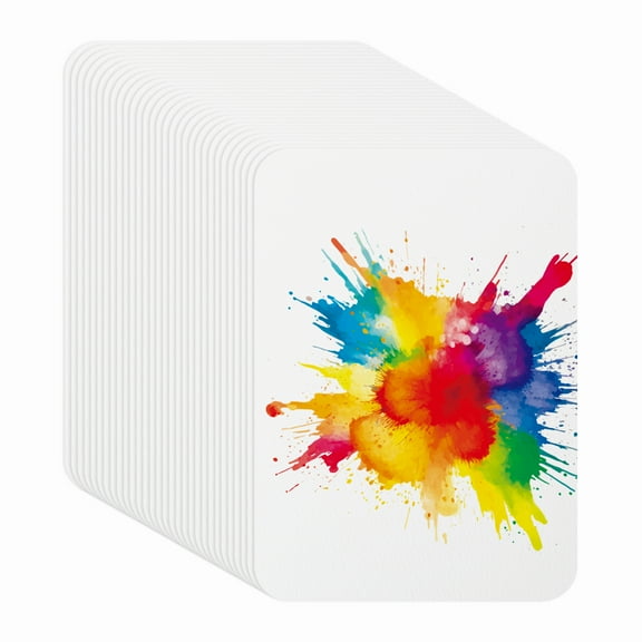 Uxcell 50 Sheets Cotton Watercolor Paper 300 GSM Paint Paper Round Corner 4x6 inch