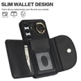 thumbnail image 5 of Allytechgroup Phone Case for Samsung Galaxy A16 5G, PU Leather Galaxy A16 5G Cover with Card Holder, Rotating Ring Stand PU Leather Shockproof Anti-Scratch Wallet Case for Women Men,Black, 5 of 7